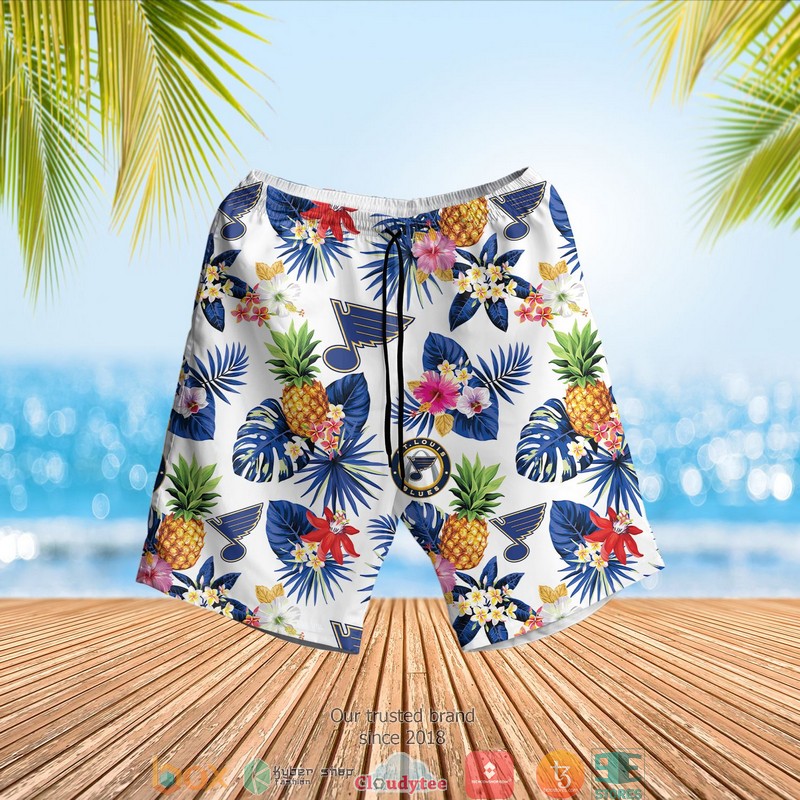 NHL St. Louis Blues Pineapple Hawaian Summer Outfit 3 NHL St Louis Blues Pineapple Hawaian Summer Outfit 1 2