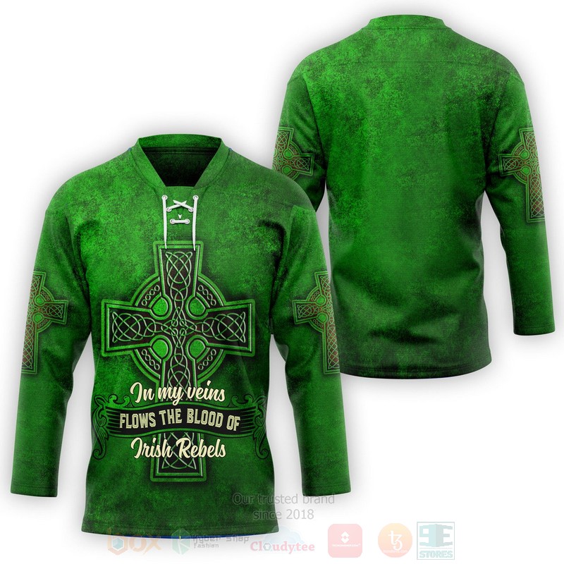 BEST NHL St Patricks Day In My Veins Custom Jersey Hockey 3 NHL St Patricks Day In My Veins Custom Hockey Jersey 1 2