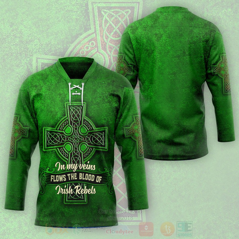 BEST NHL St Patricks Day In My Veins Custom Jersey Hockey 5 NHL St Patricks Day In My Veins Custom Hockey Jersey 1 2 3 4