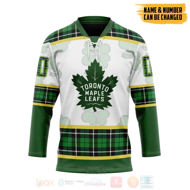 NHL Toronto Maple Leafs St Patrick Day Personalized Hockey Jersey