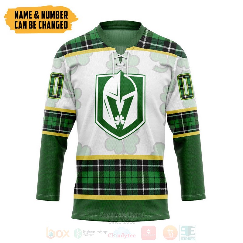 NHL Vegas Golden Knights St Patrick Day Personalized Hockey Jersey