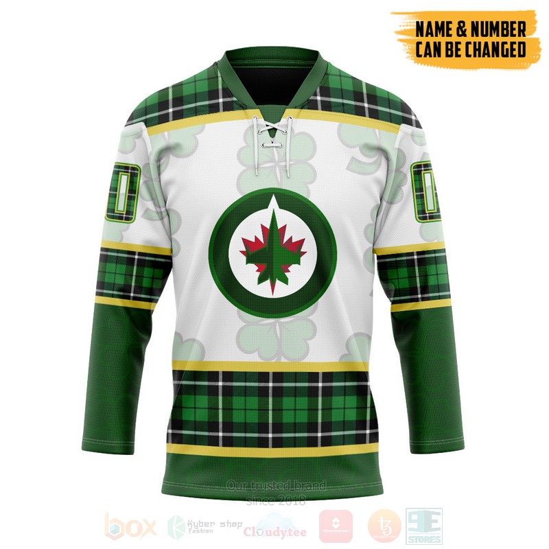 NHL Winnipeg Jets St Patrick Day Personalized Hockey Jersey