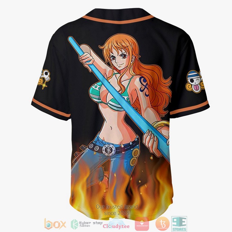 Nami One Piece Baseball Jersey Shirt 3 Nami One Piece Baseball Jersey Shirt 1 2