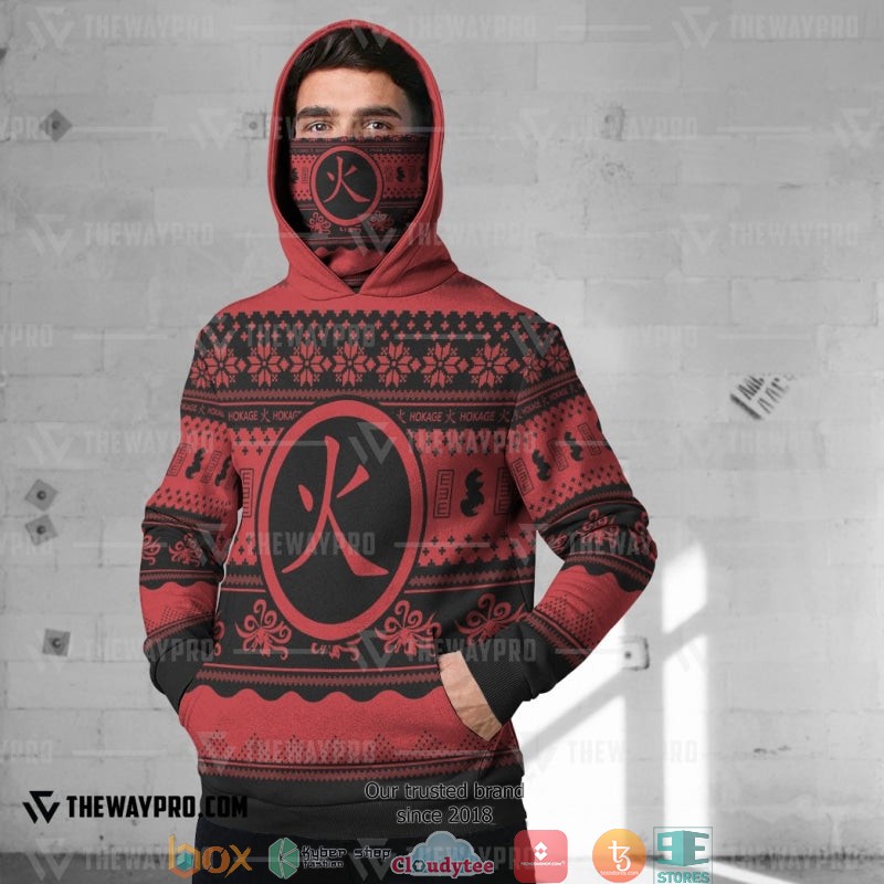 Naruto Hokage Ugly Pattern Snood Hoodie