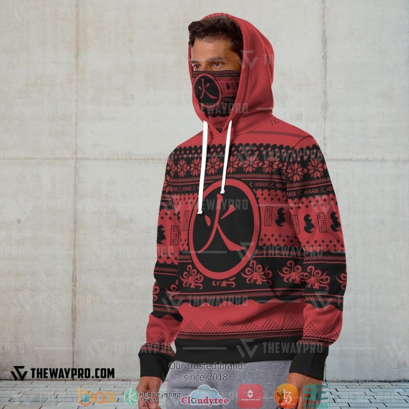 Naruto Hokage Ugly Pattern Snood Hoodie 1