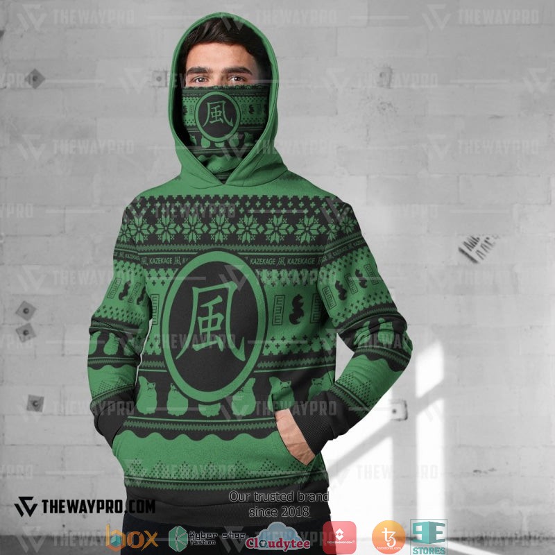 Naruto Kazekage Ugly Pattern Snood Hoodie