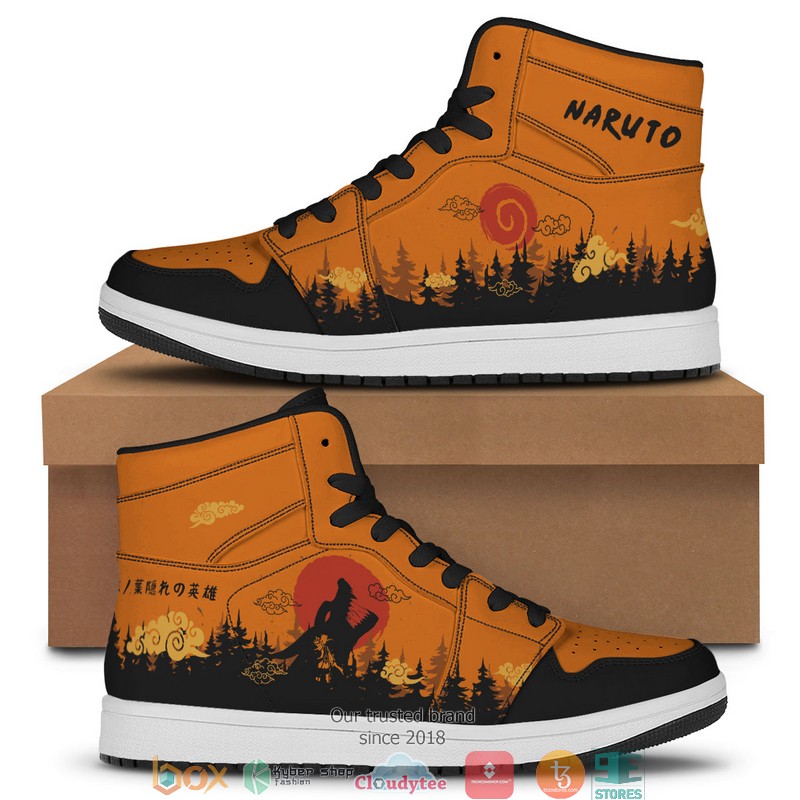 Naruto Kyubi Air Jordan High Top Sneaker 1 Naruto Kyubi Air Jordan High Top Sneaker