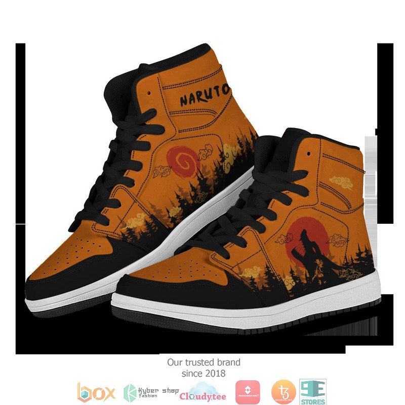 Naruto Kyubi Air Jordan High Top Sneaker 4 Naruto Kyubi Air Jordan High Top Sneaker 1 2 3