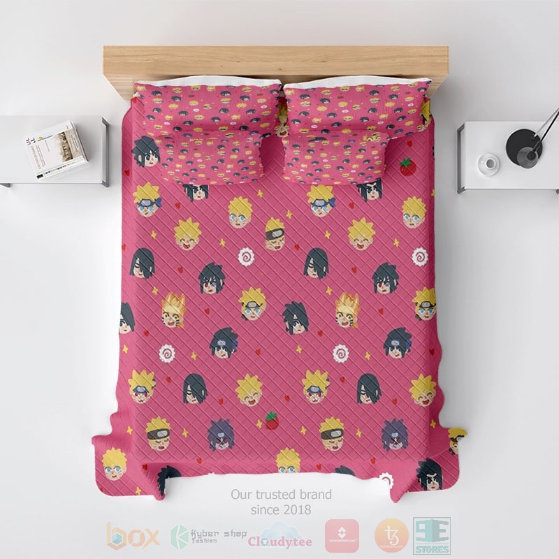 HOT Naruto Sasuke Chibi Cool Art Bedroom Bedding Set 4 Naruto Sasuke Chibi Cool Art Bedding Set 1 2 3