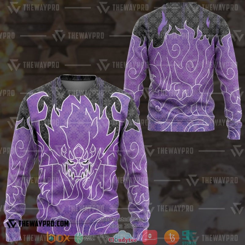 Naruto Sasuke Susanoo Ugly Christmas Sweatshirt 2 Naruto Sasuke Susanoo Ugly Christmas Sweatshirt 1