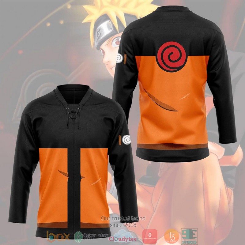 Naruto Shippuden Hockey Jersey Shirt 3 Naruto Shippuden Hockey Jersey Shirt 1 2