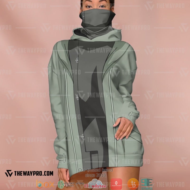 Naruto Shippuden Shino Aburame Snood Hoodie 3 Naruto Shippuden Shino Aburame Snood Hoodie 1 2