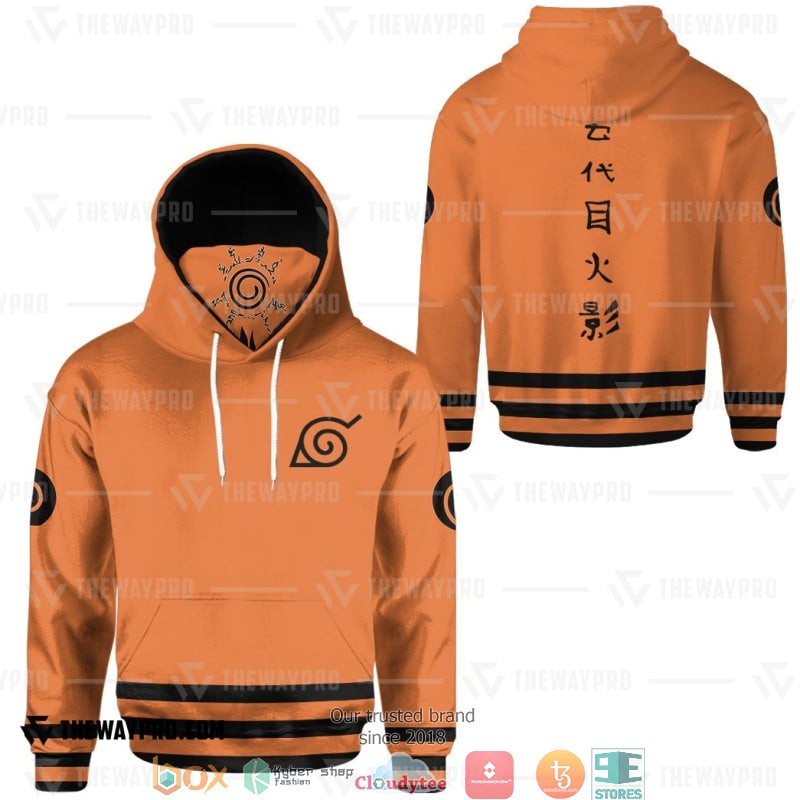 Naruto Shippuden The Seventh Hokage Uzumaki Snood Hoodie 3 Naruto Shippuden The Seventh Hokage Uzumaki Snood Hoodie 1 2