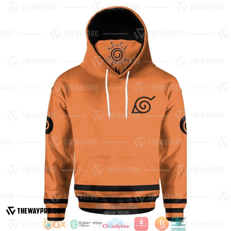 Naruto Shippuden The Seventh Hokage Uzumaki Snood Hoodie 4 Naruto Shippuden The Seventh Hokage Uzumaki Snood Hoodie 1 2 3