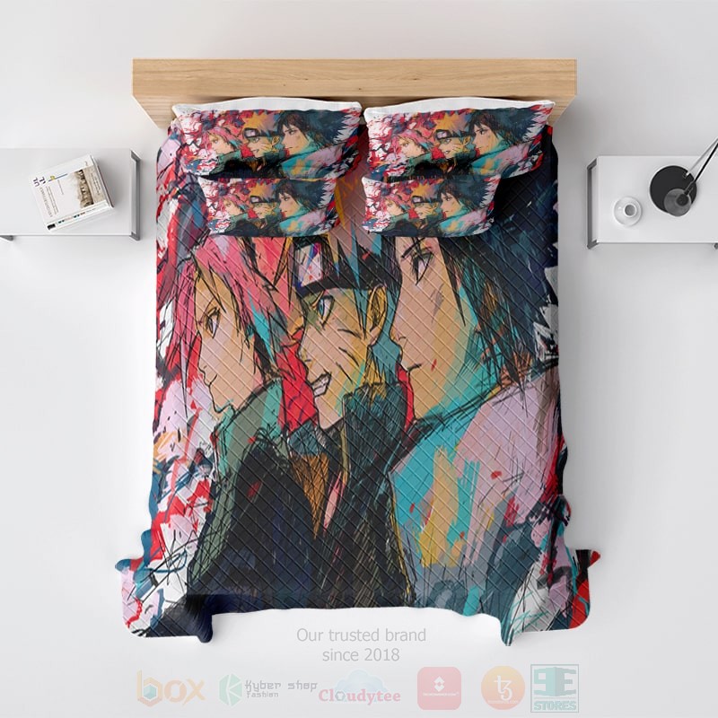 BEST Naruto Team Seven Empyrean Blend Paint Splatter Naruto Duvet Cover Bed Sets 4 Naruto Team Seven Empyrean Blend Paint Splatter Naruto Bedding Set 1 2 3