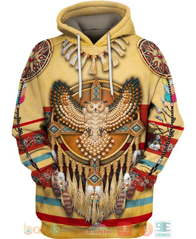 Native American Owl 3D Hoodie