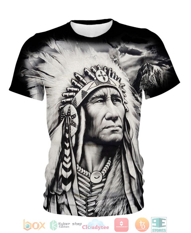 NEW Native American black white All Over Printed 3D Shirt, Hoodie 6 Native American black white 3D Shirt Hoodie 1 2 3 4 5