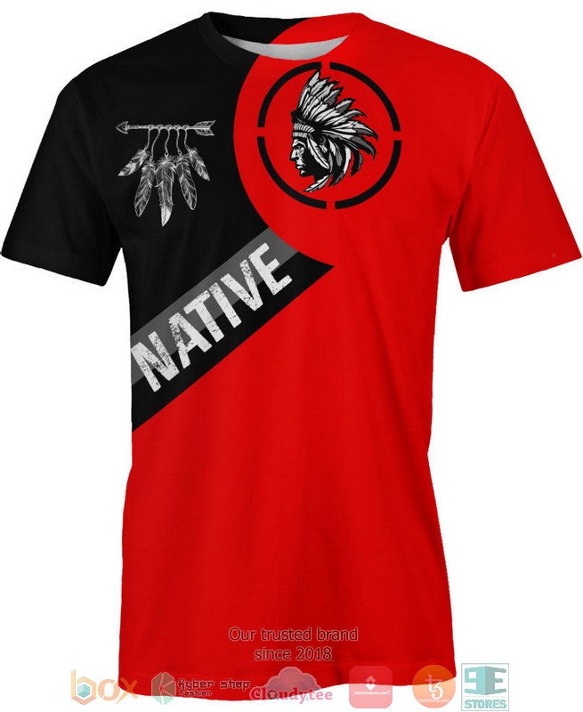 Native American red black 3D Shirt Hoodie 1