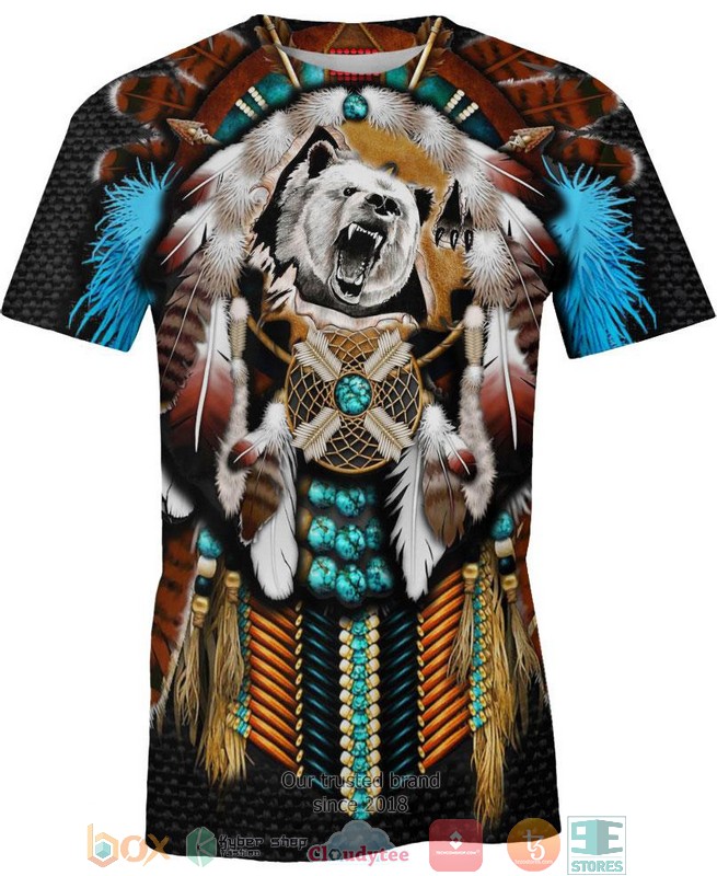 Native Bear Motifs 3D Shirt Hoodie 1