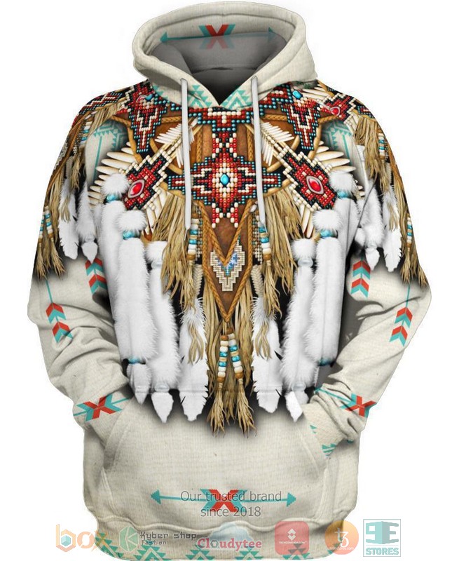 Native Feather Patterns 3D Hoodie