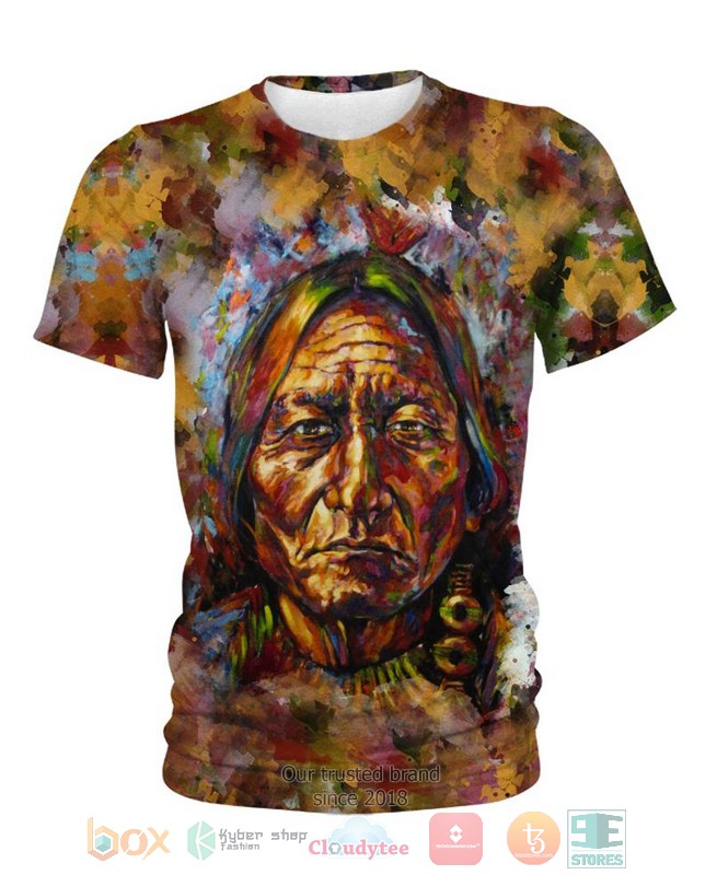 Native Old American brown 3D Shirt Hoodie 1 2 3 4 5 6 7
