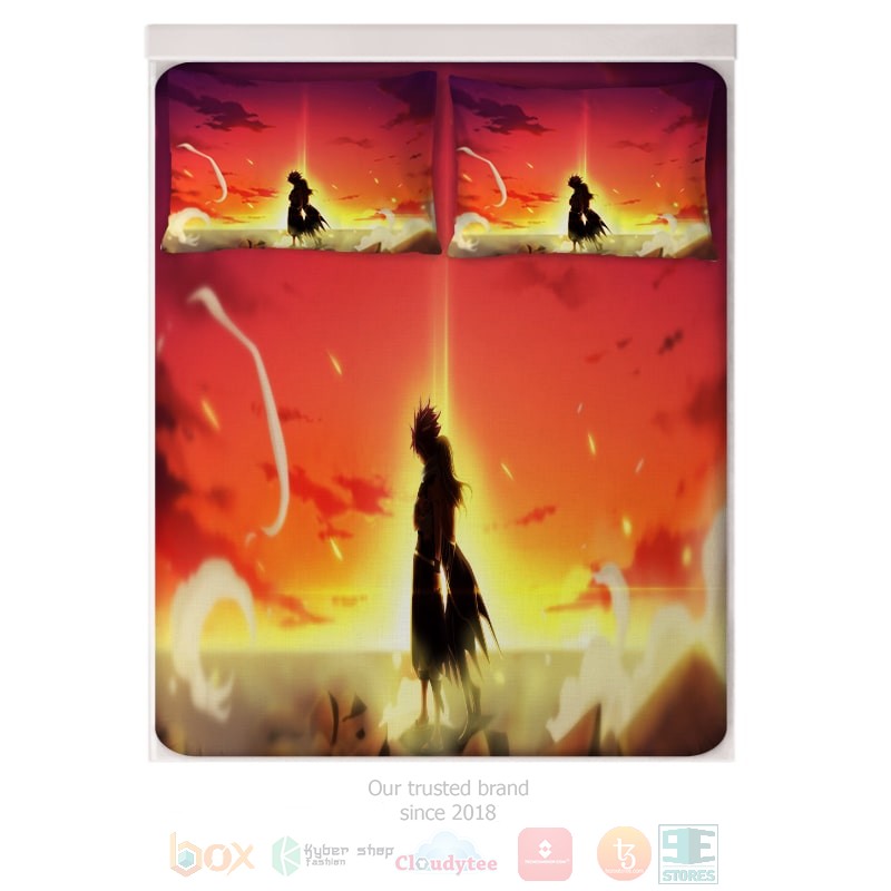 HOT Natsu Lucy Love Reversible Embossed Scenery Fairy Tail Bedroom Bedding Set 2 Natsu Lucy Love Reversible Embossed Scenery Fairy Tail Bedding Set 1