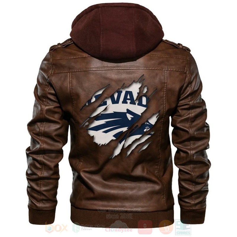Nevada Wolf Pack NCAA Browns Leather Jacket
