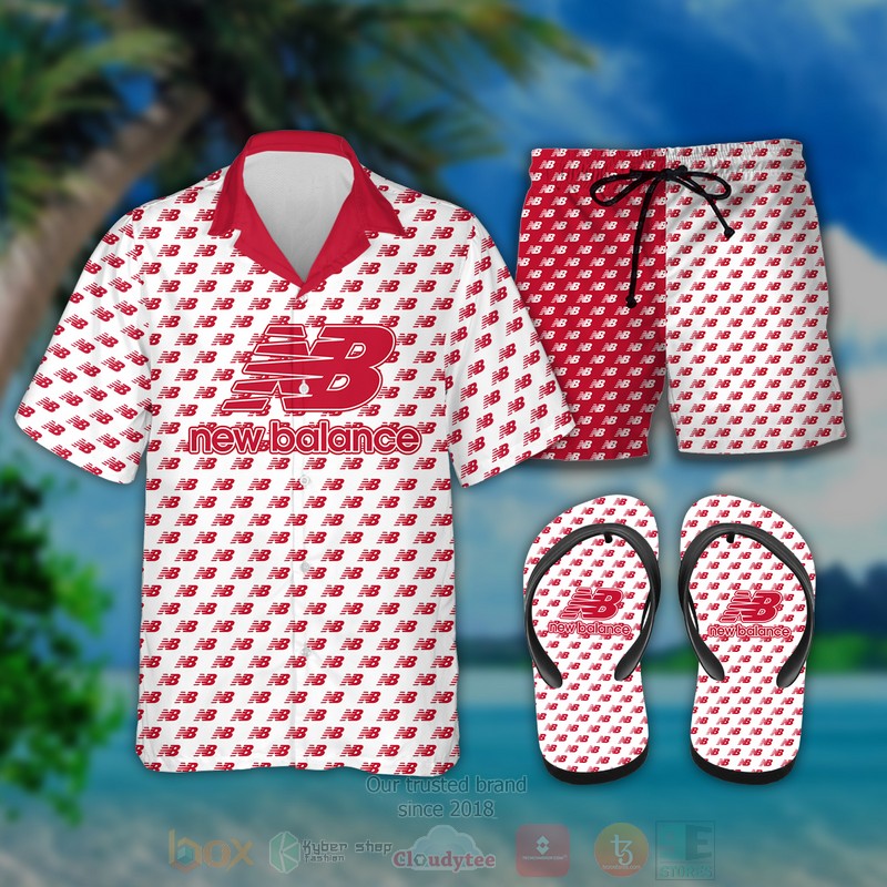 BEST New Balance Tropical Shirt, Short, Flip Flop 2 New Balance Hawaiian Shirt Short Flip Flops