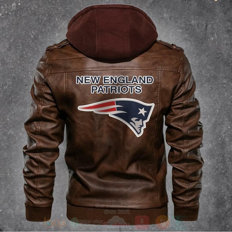 BEST New England Patriots NFL Champions Zipper Jacket Leather 4 New England Patriots NFL Footballs Leather Jacket