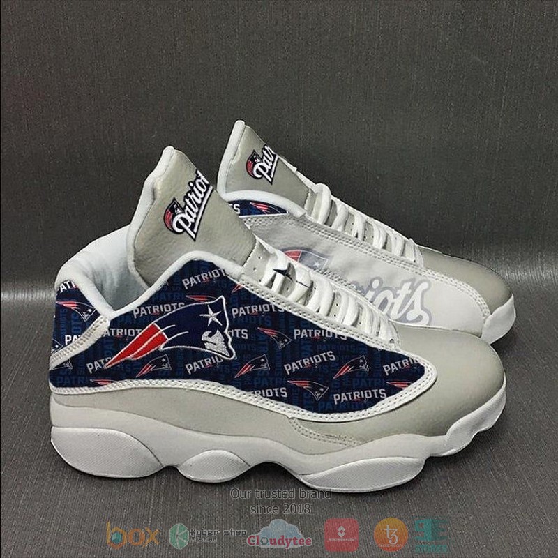 NEW New England Patriots NFL logo Football Team Air Jordan 13 shoes sneakers 3 New England Patriots NFL logo Football Team Air Jordan 13 shoes