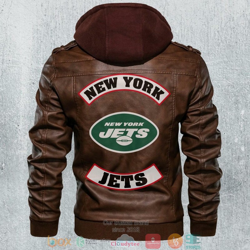 New York Jets NFL Football Motorcycle Men Art Leather Jacket 4 New York Jets NFL Football Motorcycle Men Art Leather Jacket