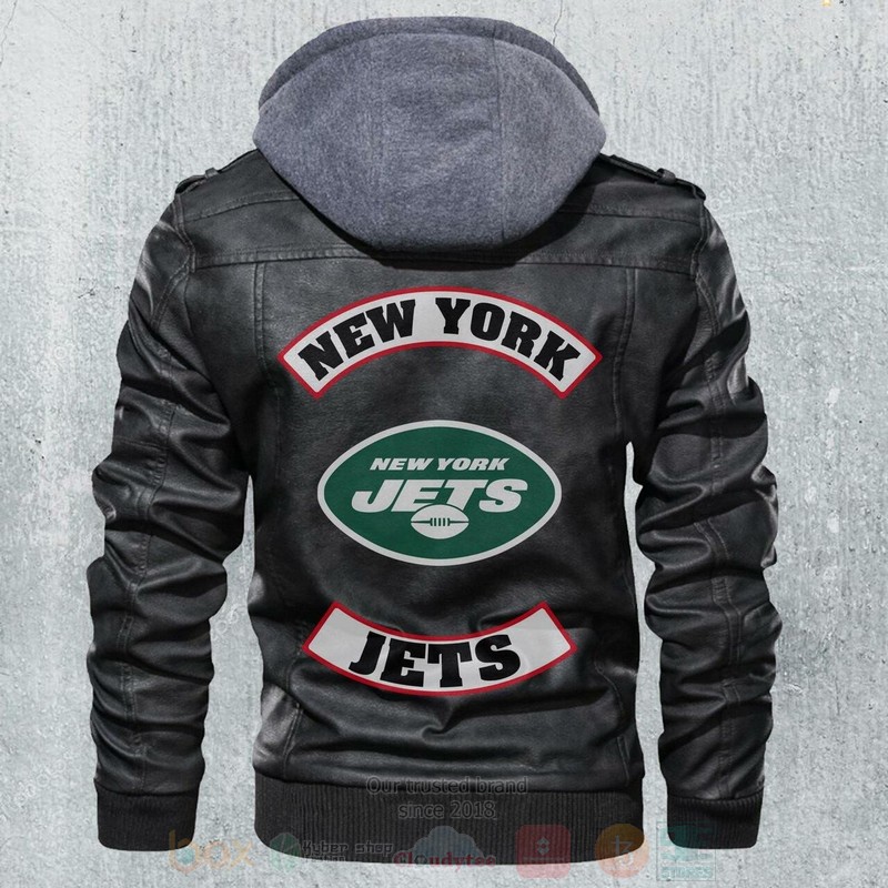 New York Jets NFL Footballs Leather Jacket