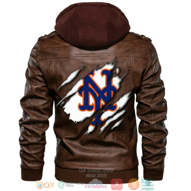 New York Mets MLB Baseball Sons Of Anarchy Brown Leather Jacket