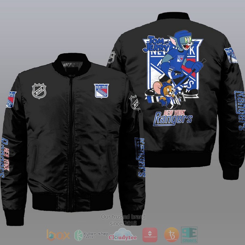 New York Rangers NHL Tom And Jerry Bomber Jacket