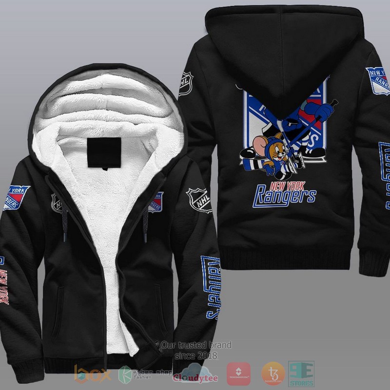 New York Rangers NHL Tom And Jerry Fleece Hoodie