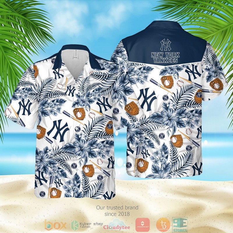 New York Yankees MLB Hibiscus Hawaiian Shirt Shorts