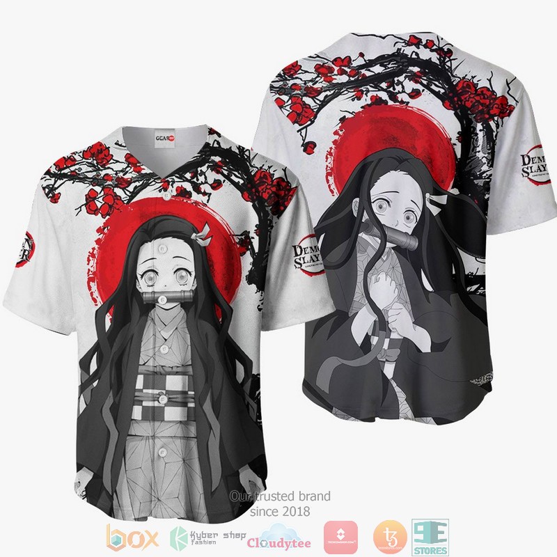 Nezuko Demon Slayer Baseball Jersey Shirt 1 Nezuko Demon Slayer Baseball Jersey Shirt