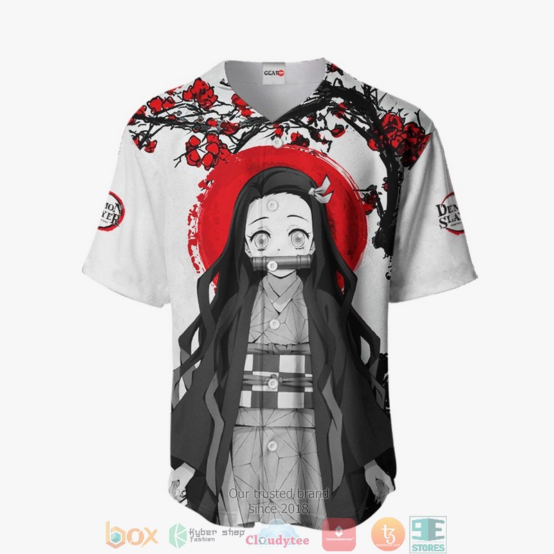 Nezuko Demon Slayer Baseball Jersey Shirt 2 Nezuko Demon Slayer Baseball Jersey Shirt 1
