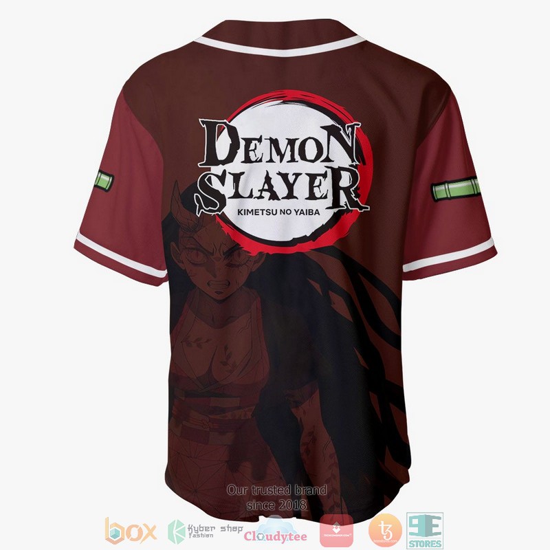 Nezuko Red Demon Slayer Baseball Jersey Shirt 3 Nezuko Red Demon Slayer Baseball Jersey Shirt 1 2