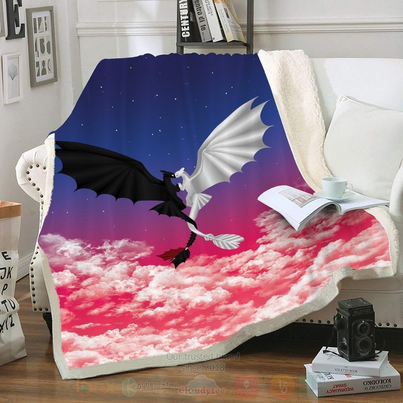 Night x Light Fury Custom Throw Blanket