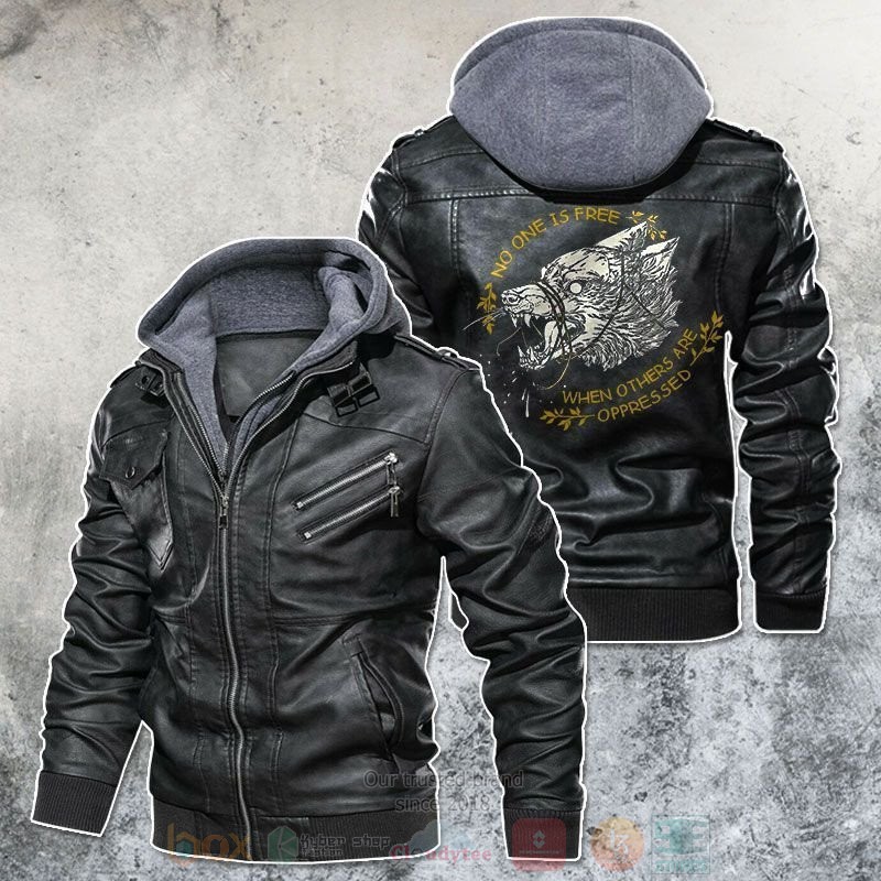 No One Is Free When Other Are Oppressed Leather Jacket