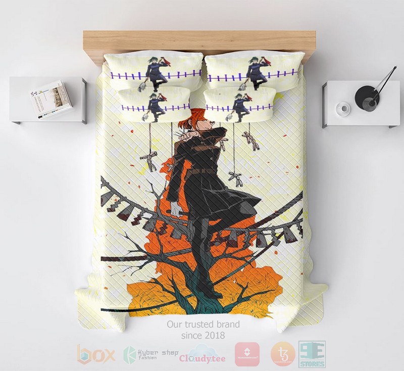 HOT Nobara Kugisaki Girl Power Skirt Soft Jujutsu Kaisen Bedroom Bedding Set 3 Nobara Kugisaki Girl Power Skirt Soft Jujutsu Kaisen Bedding Set 1 2
