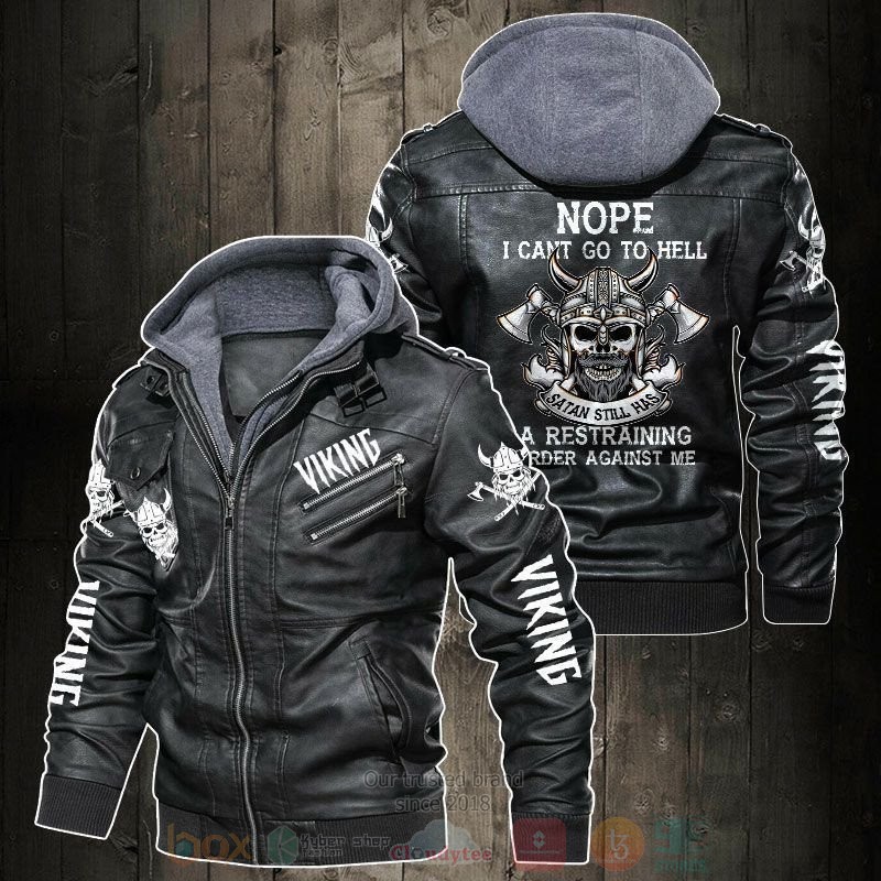 Nope I Cant Go To Hell Custom Name The Viking Soul Leather Jacket
