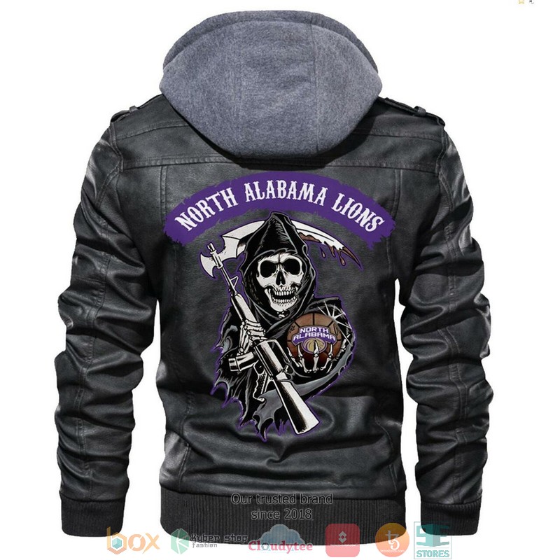 North Alabama Lions NCAA Basketball Sons Of Anarchy Black Leather Jacket 4 North Alabama Lions NCAA Basketball Sons Of Anarchy Black Leather Jacket