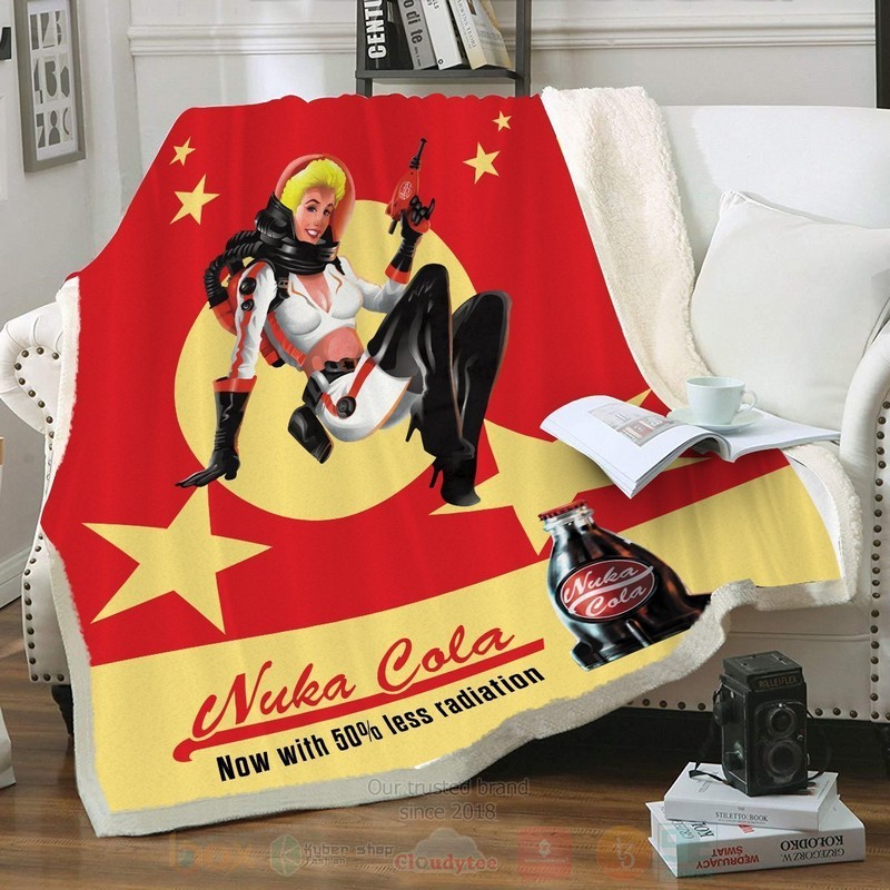 BEST Nuka Cola Custom Sherpa Blanket 1 Nuka Cola Custom Throw Blanket