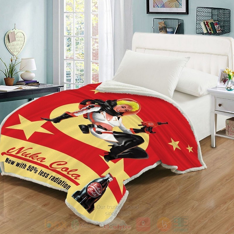 BEST Nuka Cola Custom Sherpa Blanket 3 Nuka Cola Custom Throw Blanket 1 2