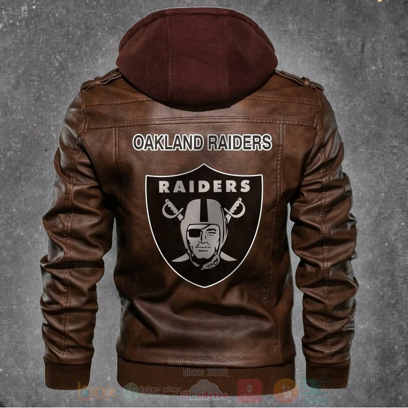 Oakland Raiders NFL Football Motorcycle Leather Jacket