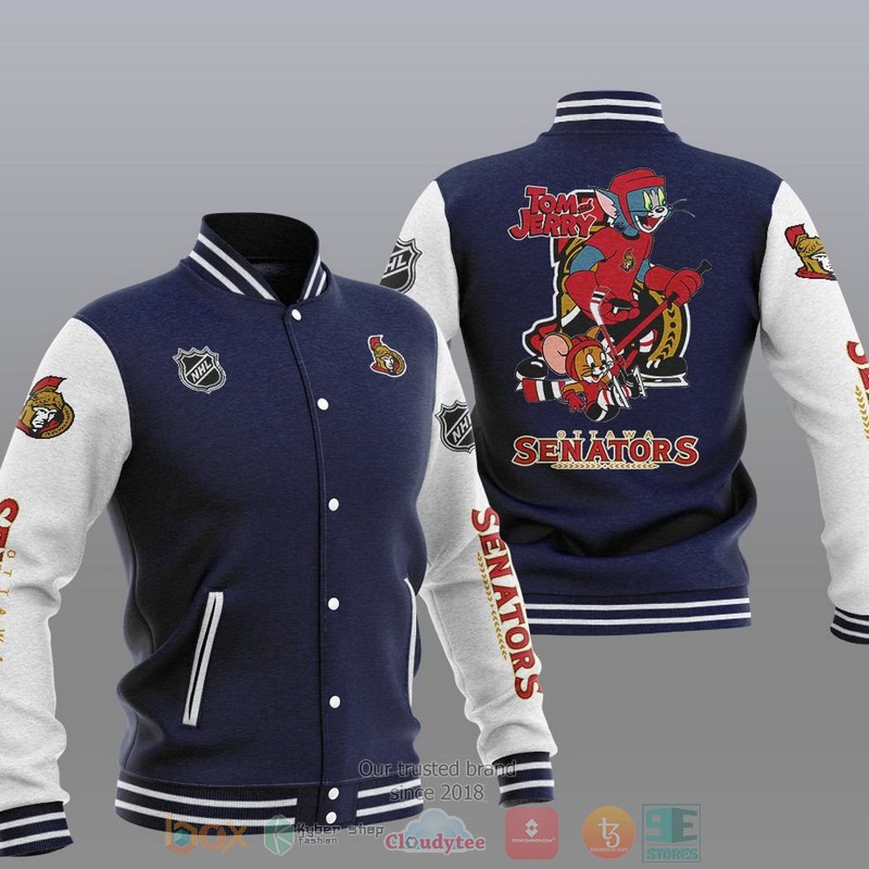 NEW Ottawa Senators NHL Tom And Jerry Varsity Baseball Jacket 3 Ottawa Senators NHL Tom And Jerry Baseball Jacket 1 2