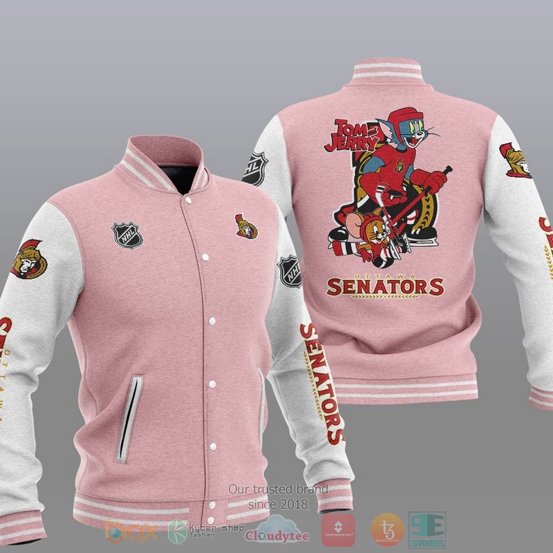 NEW Ottawa Senators NHL Tom And Jerry Varsity Baseball Jacket 4 Ottawa Senators NHL Tom And Jerry Baseball Jacket 1 2 3