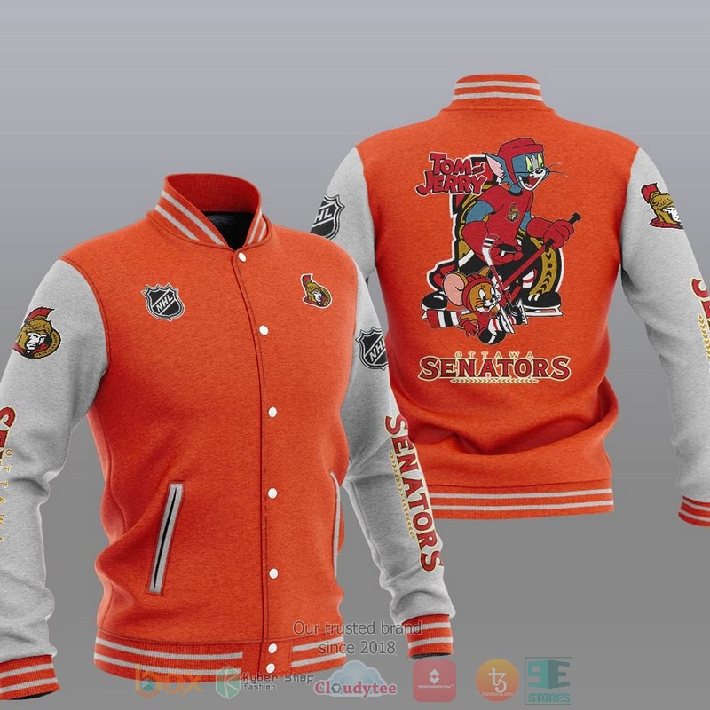 NEW Ottawa Senators NHL Tom And Jerry Varsity Baseball Jacket 6 Ottawa Senators NHL Tom And Jerry Baseball Jacket 1 2 3 4 5